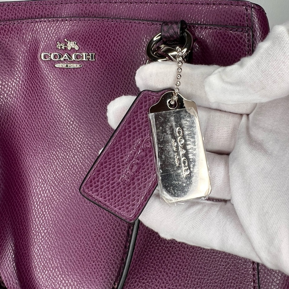 Rare Coach Minetta Plum Exotic Python Embossed Cr… - image 3